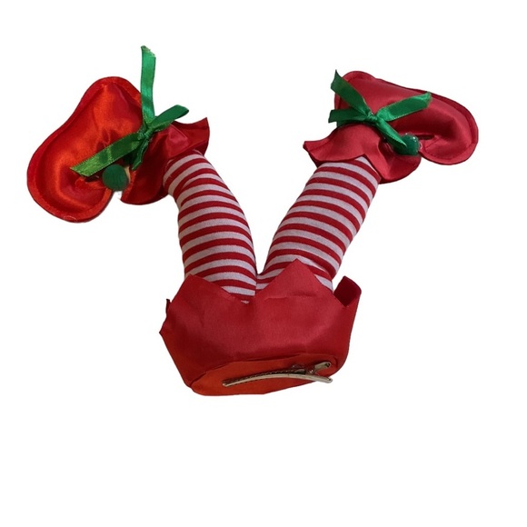 2-Elf Legs Christmas Tree Ornaments - Picture 3 of 5